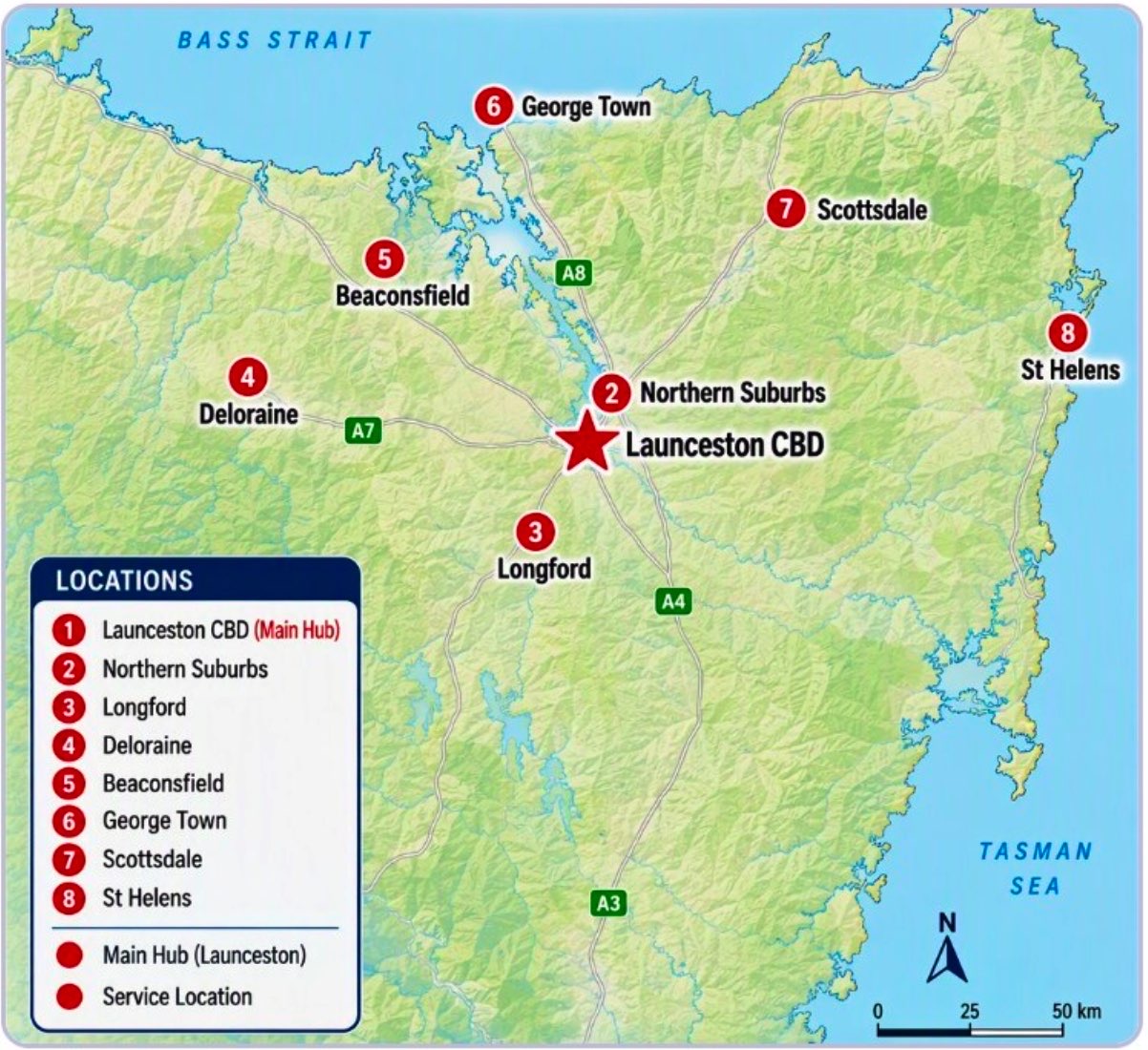 Place-based and face-to-face location map